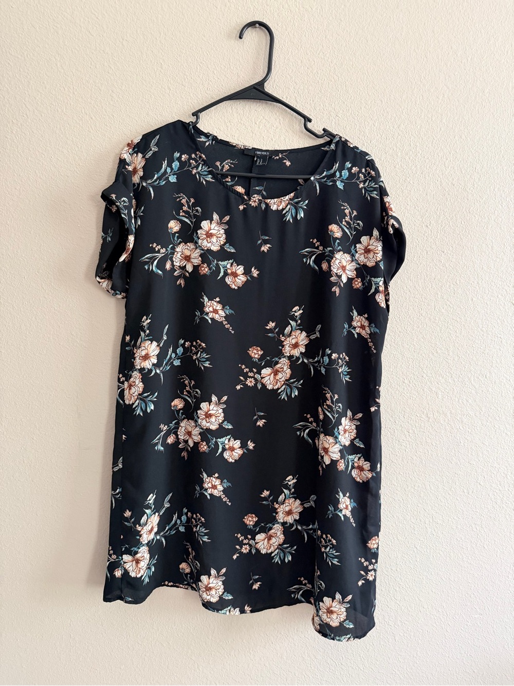 Forever 21 Sheer Floral Mini Dress